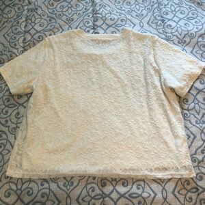 Tea n Rose Cream Lace Tee size XL